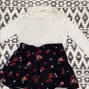 toddler girl long sleeve with skater skirt